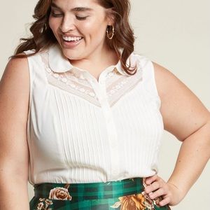 ModCloth Winsome in the Willows Sleeveless Top -XL